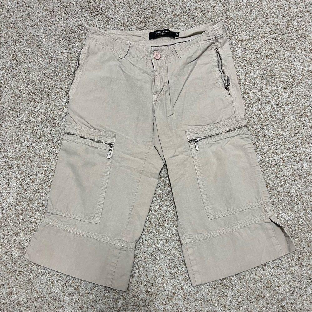 Billy Blues Crop Pants Beige color
